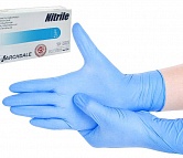 Перчатки голубые неопудренные Аrchdale NitriMAX L нитриловые